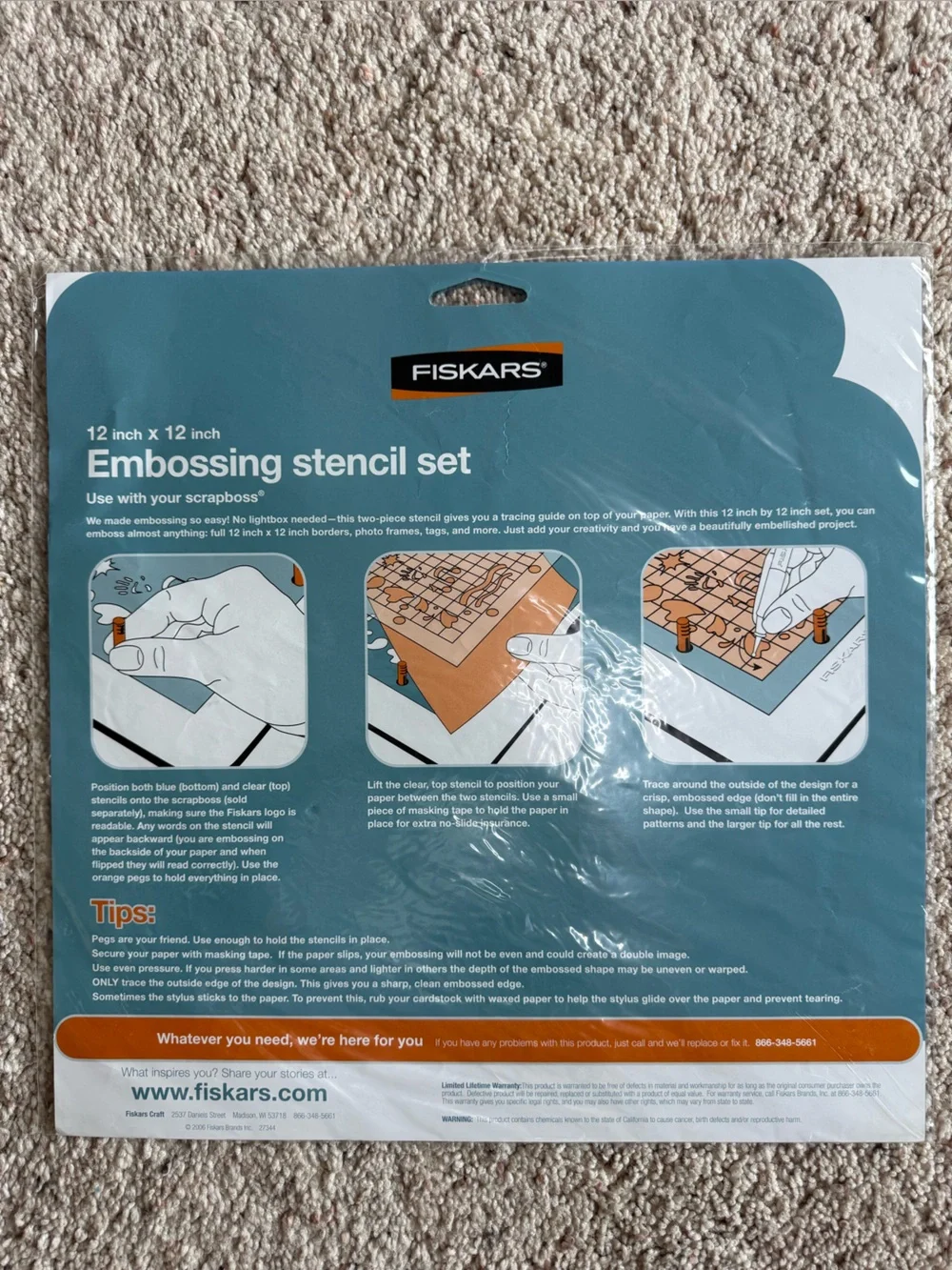 Fiskars ScrapBoss Mystical Themed Stencil Set 12x12 - Embossing Template